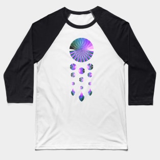 Dream Catcher | Nebula Blue Green Pink White Baseball T-Shirt